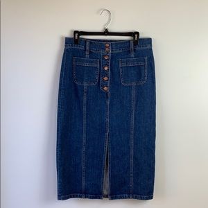 Madewell denim midi skirt SZ 30